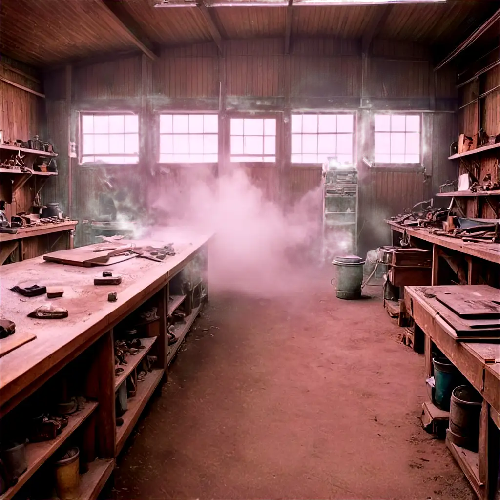 HighQuality-PNG-Image-of-a-Dusty-Workshop-Capturing-Dust-in-the-Air