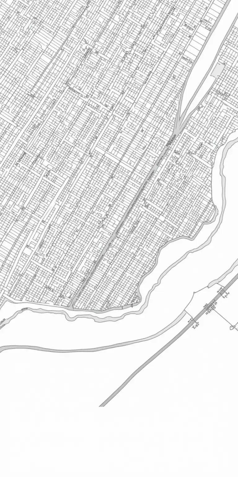 Detailed Black and White Map of Brooklyn NY in Vintage Style