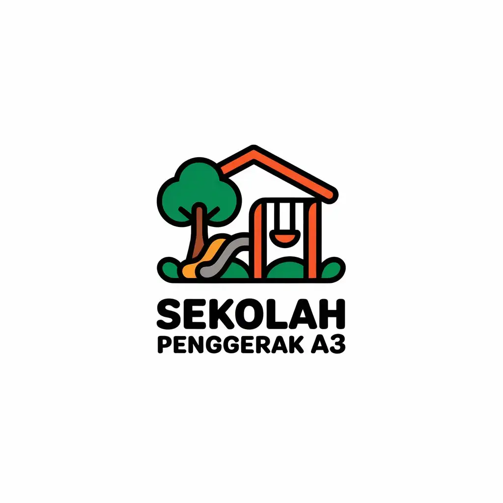 LOGO Design for Sekolah Penggerak A3 KindergartenThemed Vector Logo with Clear Background