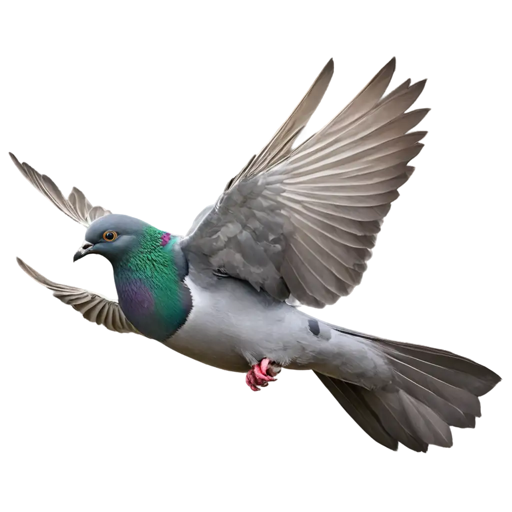 HighQuality-PNG-Image-of-a-Flying-Pigeon-for-Versatile-Applications