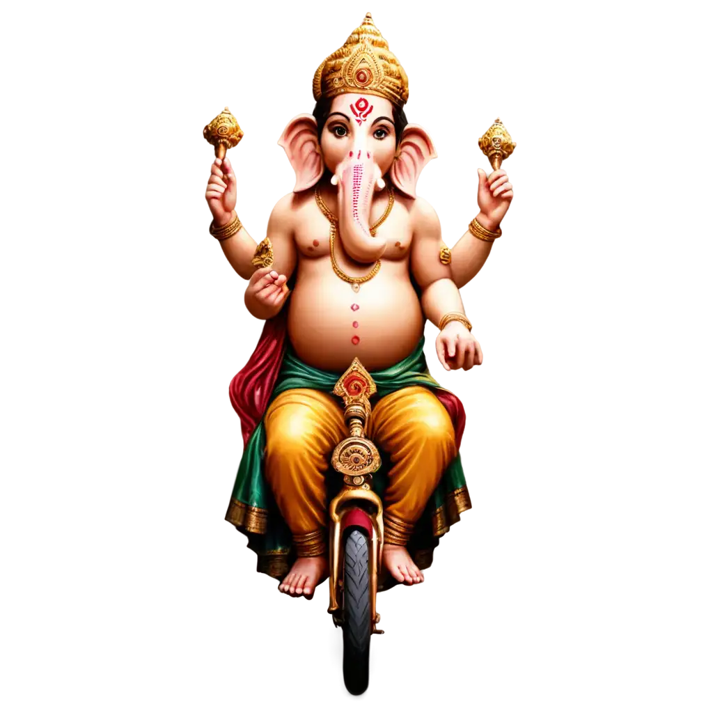 Lord-Ganesh-on-Bike-PNG-Image-Divine-Artistic-Representation