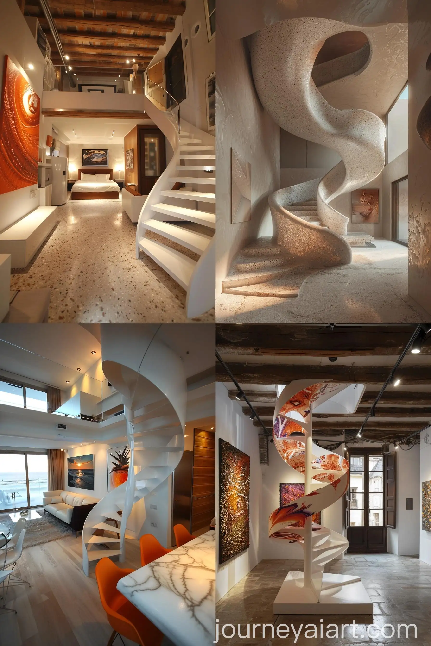 Modern-DoubleHeight-Loft-with-Organic-Helical-Staircase-and-Cinematic-Lighting