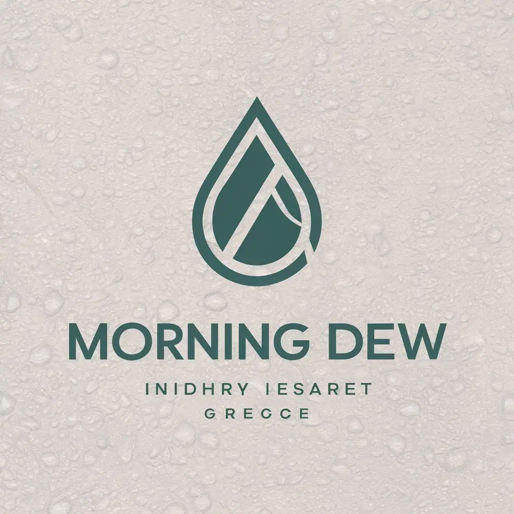 LOGO-Design-For-Morning-Dew-Water-Droplet-Symbol-in-Vector-Art