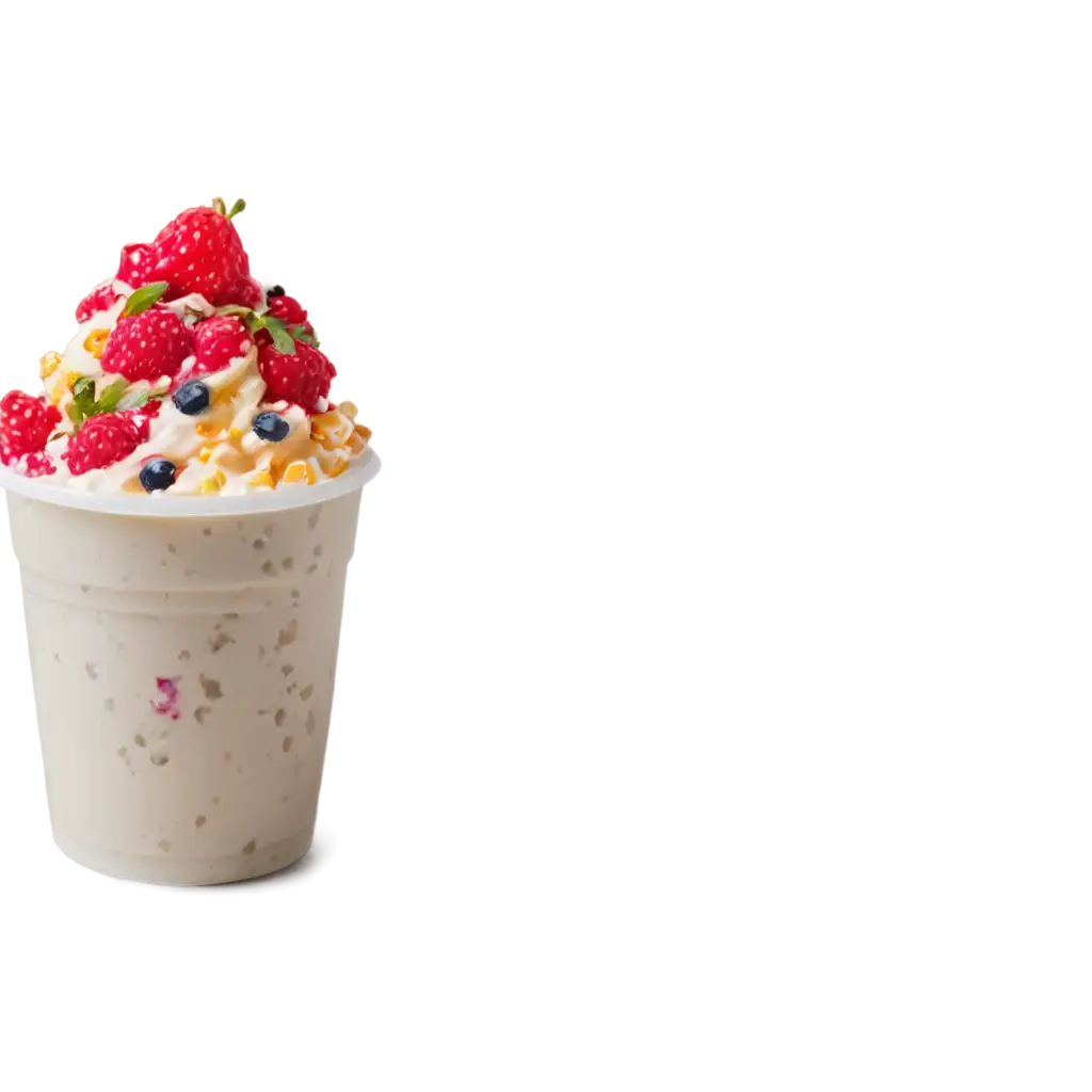 Delicious-Froyo-Yoghurt-in-Plastic-Cup-with-Fruit-and-Topping-HighQuality-PNG-Image-for-Perfect-Clarity