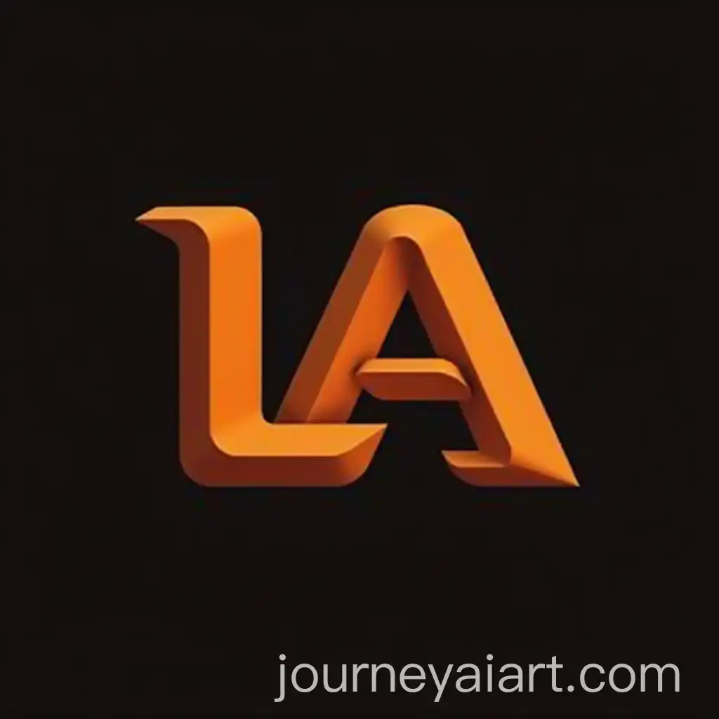 Futuristic-Company-Logo-Featuring-LA-in-Black-on-Orange-Background
