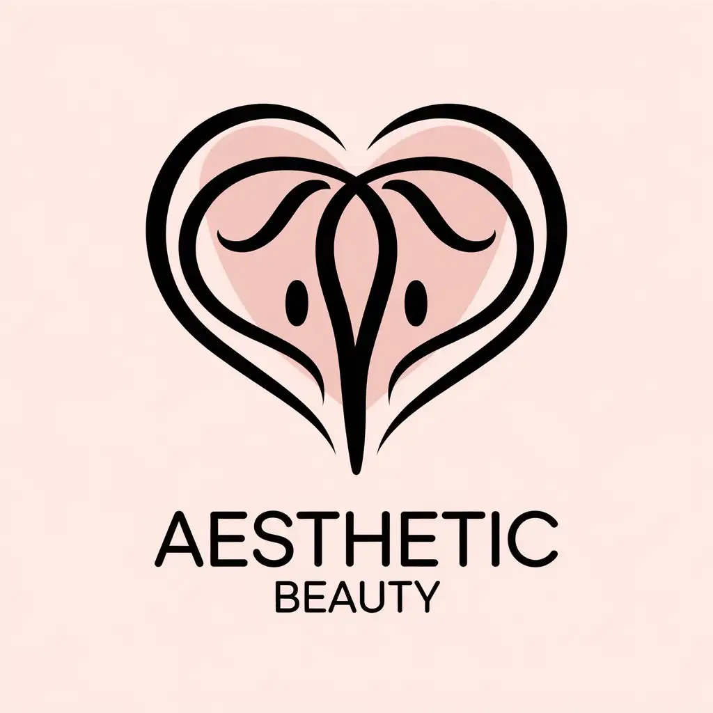 LOGO Design for Aesthetic Beauty Minimalistic TextBased Design with Clear Background