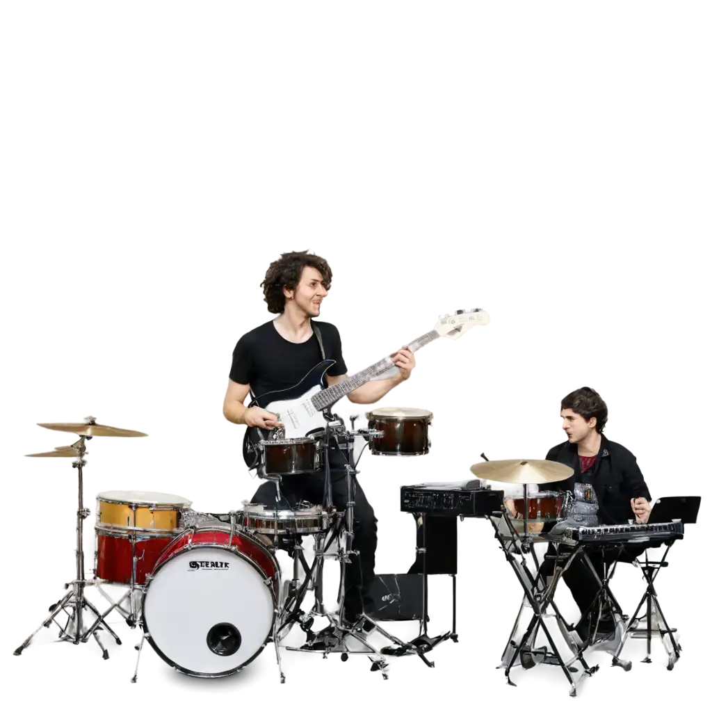 Dynamic-Band-Composition-PNG-Capture-the-Energy-of-Drummers-Guitarists-and-Keyboardists