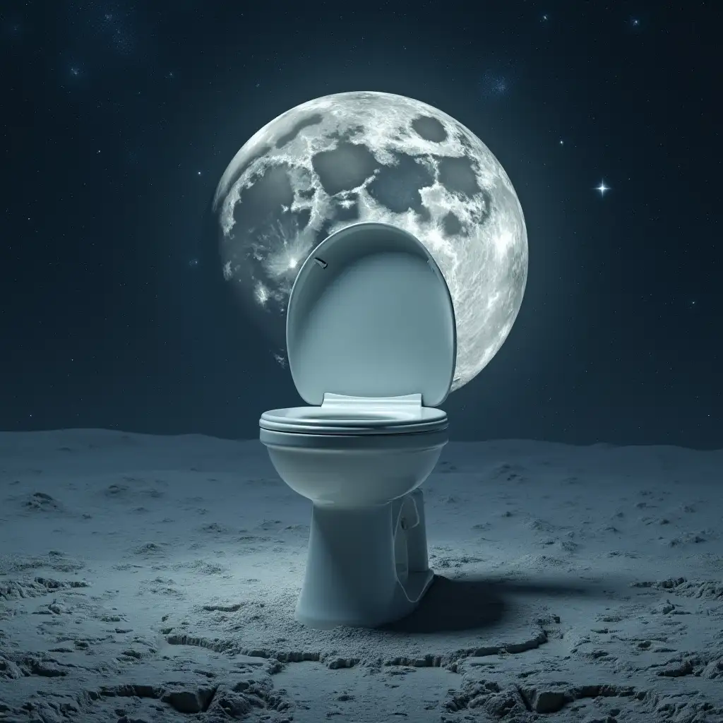 Toilet on the moon