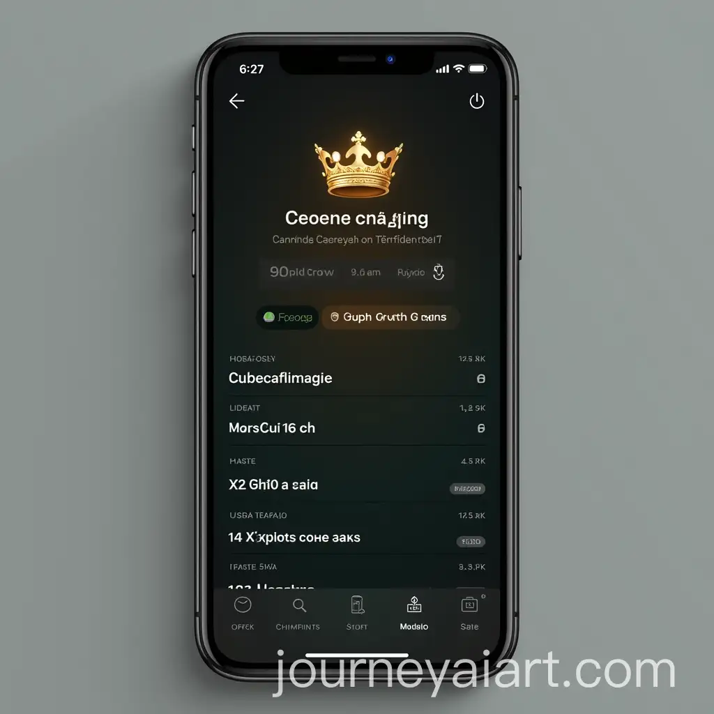 iPhone-13-Screenshot-withAI-Art-Prompt-Expansion-Overdue-Credit-Information-in-Golden-Crown-App