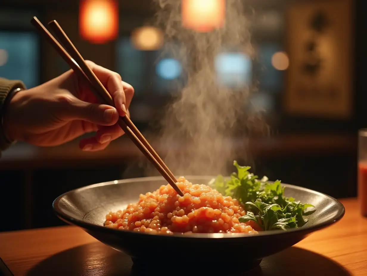 japanese Chopsticks in japan, cinematic view, realistic