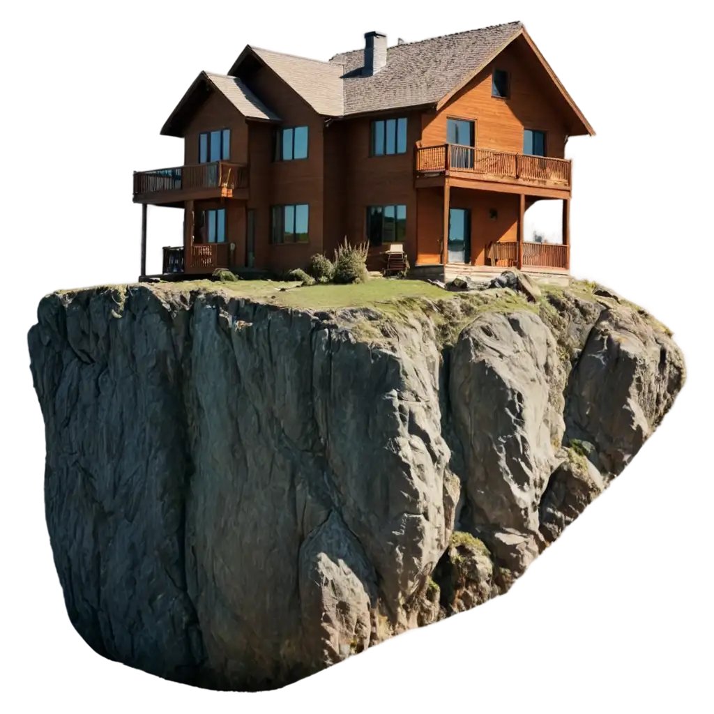 Beautiful-House-Standing-on-a-Rock-PNG-Image-Stunning-Visuals-for-Your-Projects