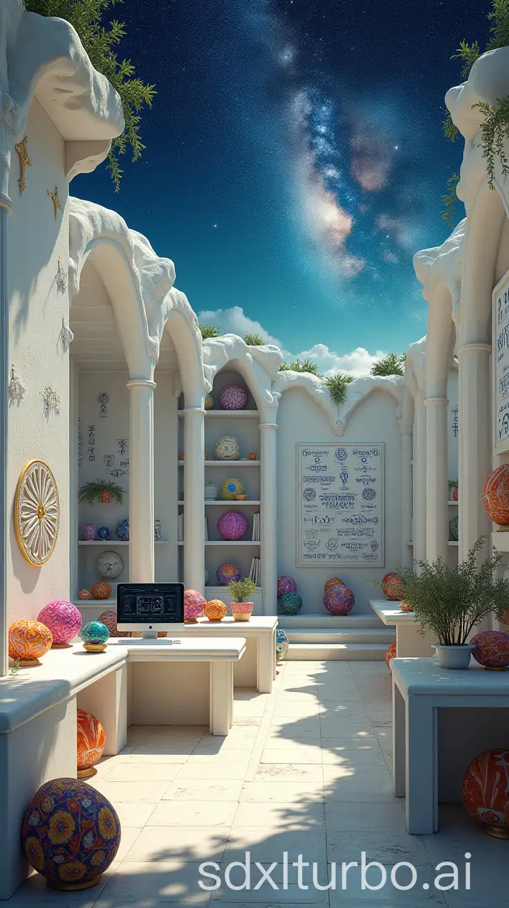 Enigmatic-Alien-Garden-with-Geometric-Shelves-and-Celestial-Backdrop