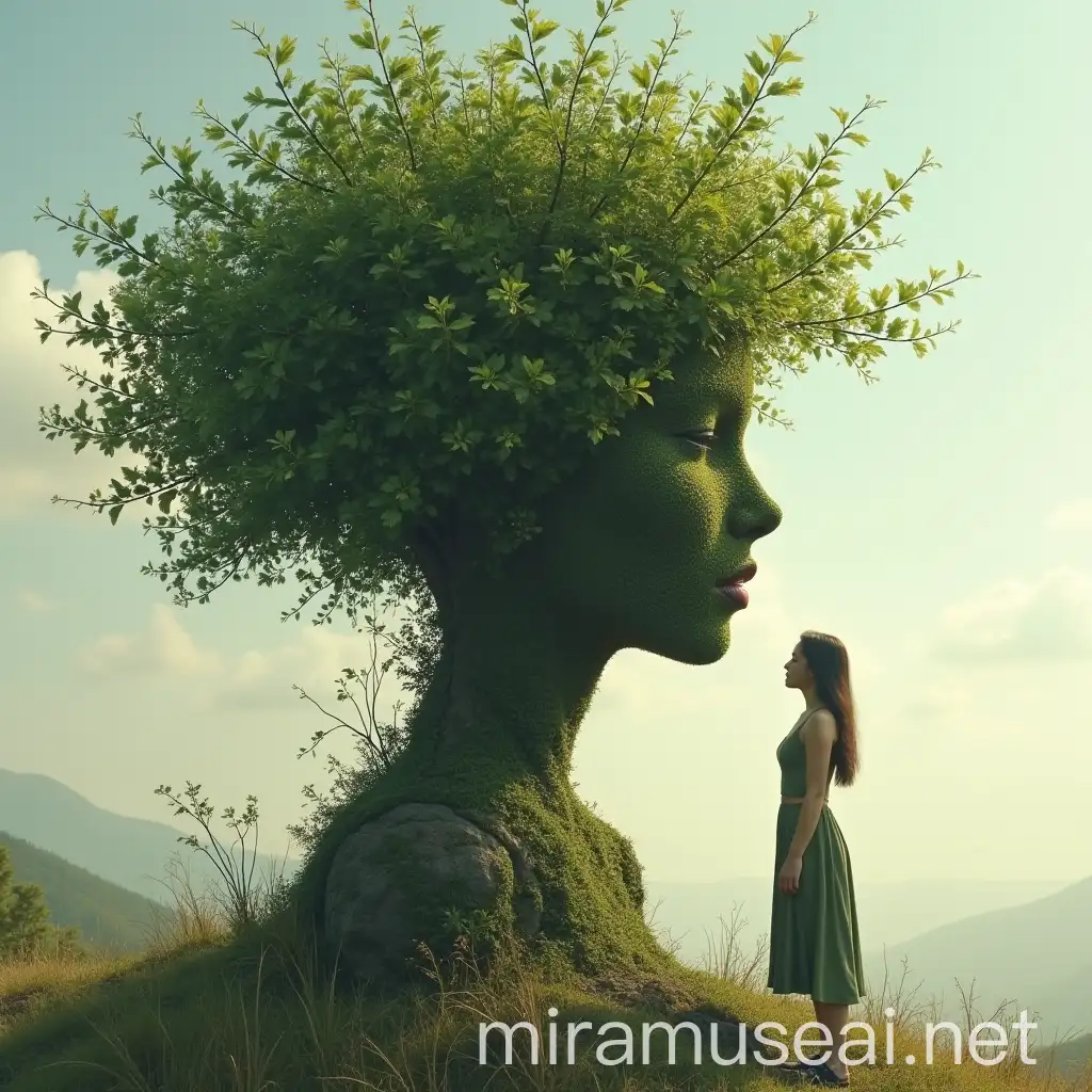 Woman Transforming into a Majestic Tree