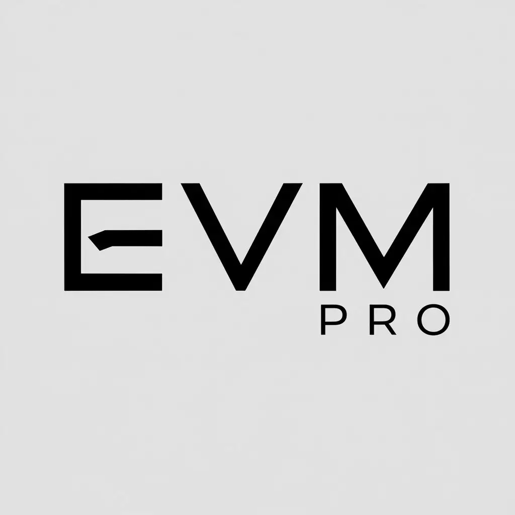 a logo design,with the text "EVM pro", main symbol:EVM,Moderate,clear background