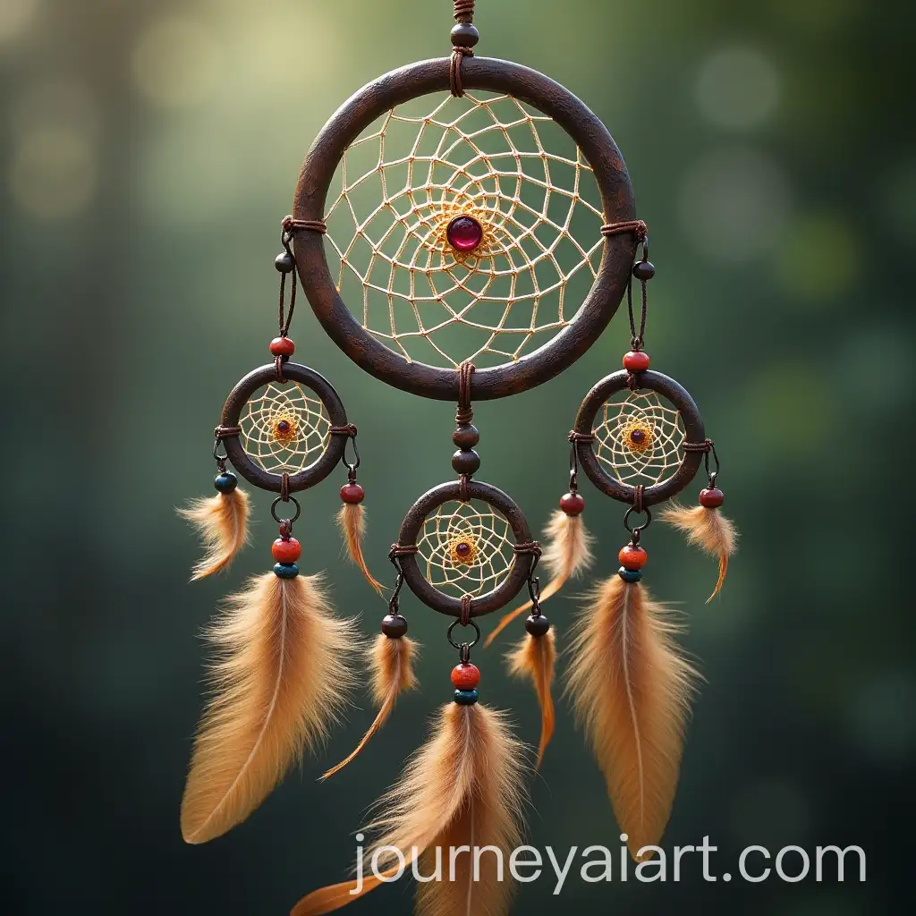 Intricate-Dream-Catcher-with-Vibrant-Feathers-and-Beads