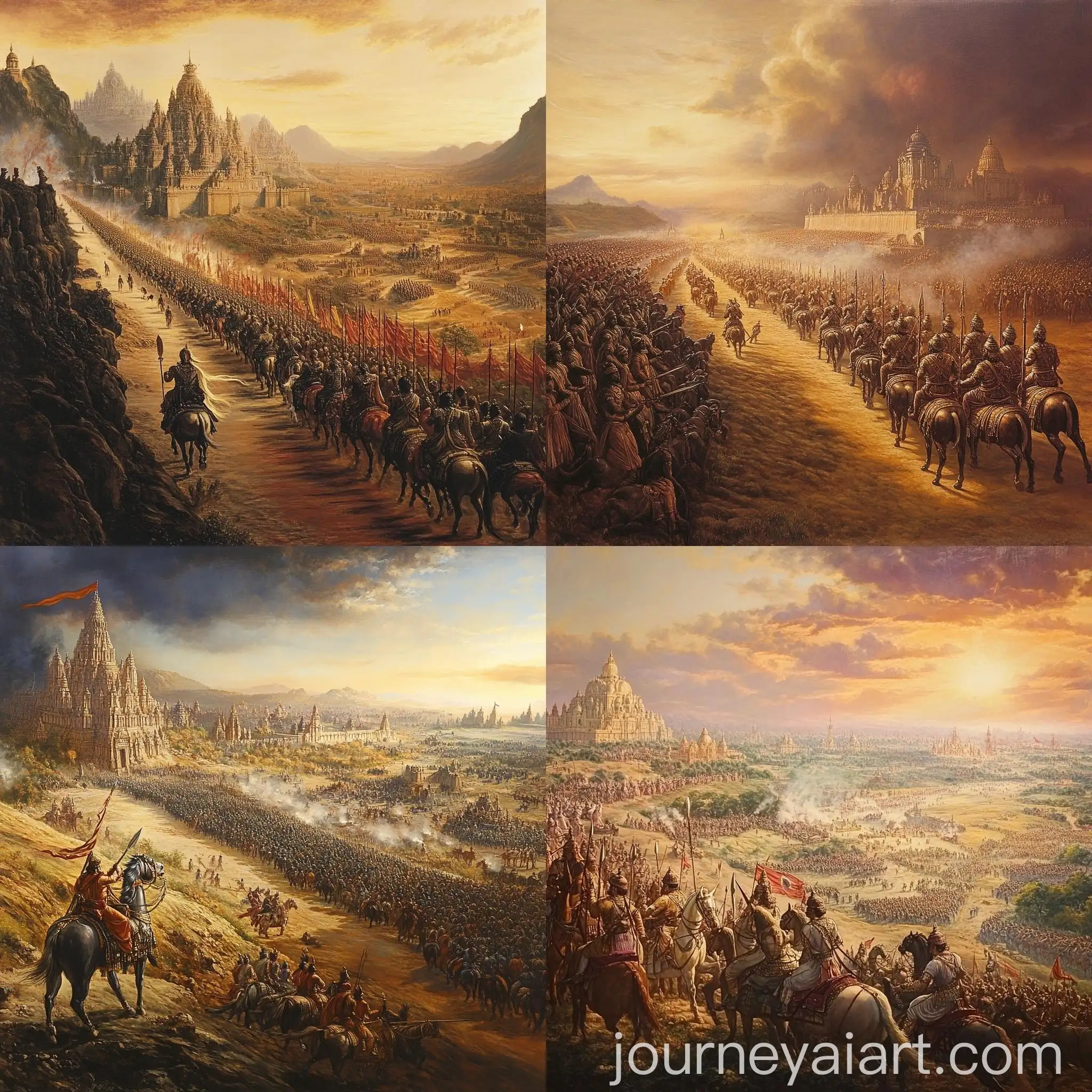 Opening-Scene-of-Bhagavad-Gita-Chapter-1-Vast-Battlefield-of-Kurukshetra