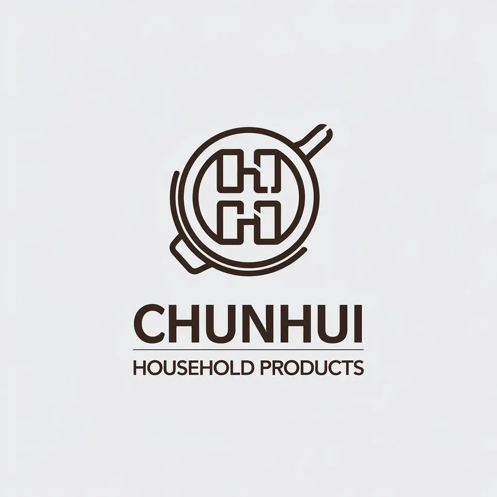 LOGO-Design-for-Chunhui-Household-Products-Minimalistic-Kitchenware-Symbol-in-Home-Family-Industry