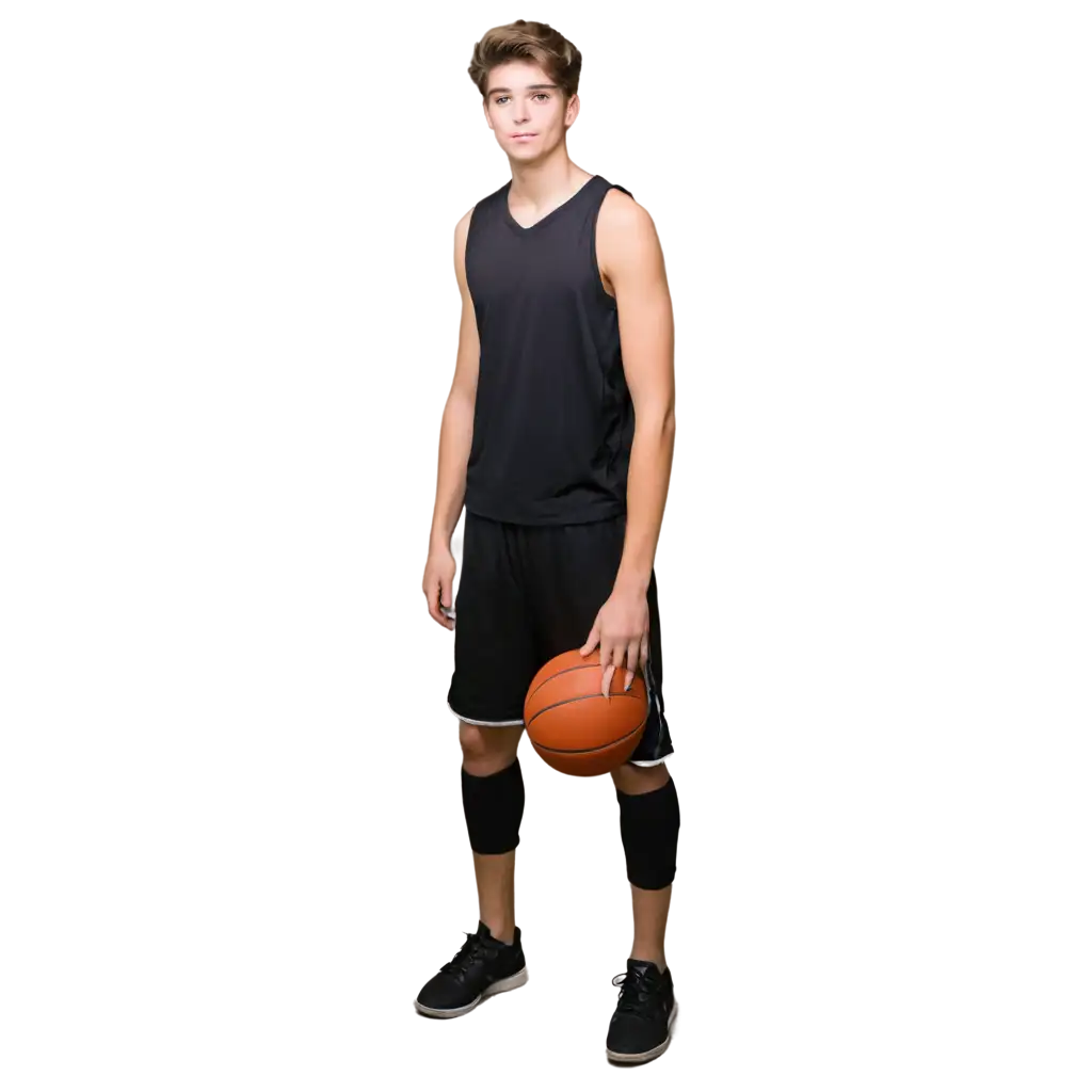 Stylish-Teenage-Boy-in-Black-Basketball-Jersey-HighQuality-PNG-Image-for-Sports-and-Fashion-Themes