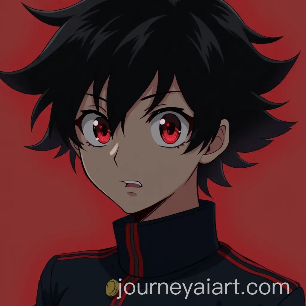 16YearOld-Boy-in-UA-Uniform-with-RedTipped-Hair-and-Gradient-Eyes