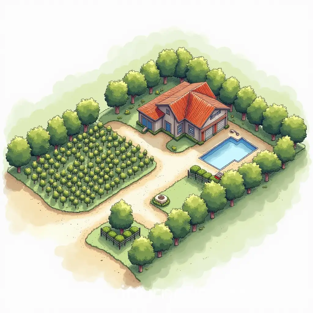 Spacious-Ranch-with-Orchard-House-Shed-Pool-and-Pathways