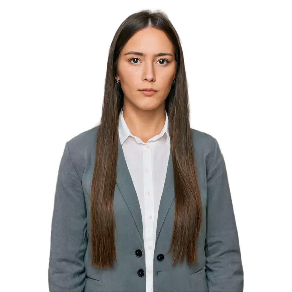 Professional-ID-Photo-PNG-American-Woman-with-Collared-Shirt-White-Background