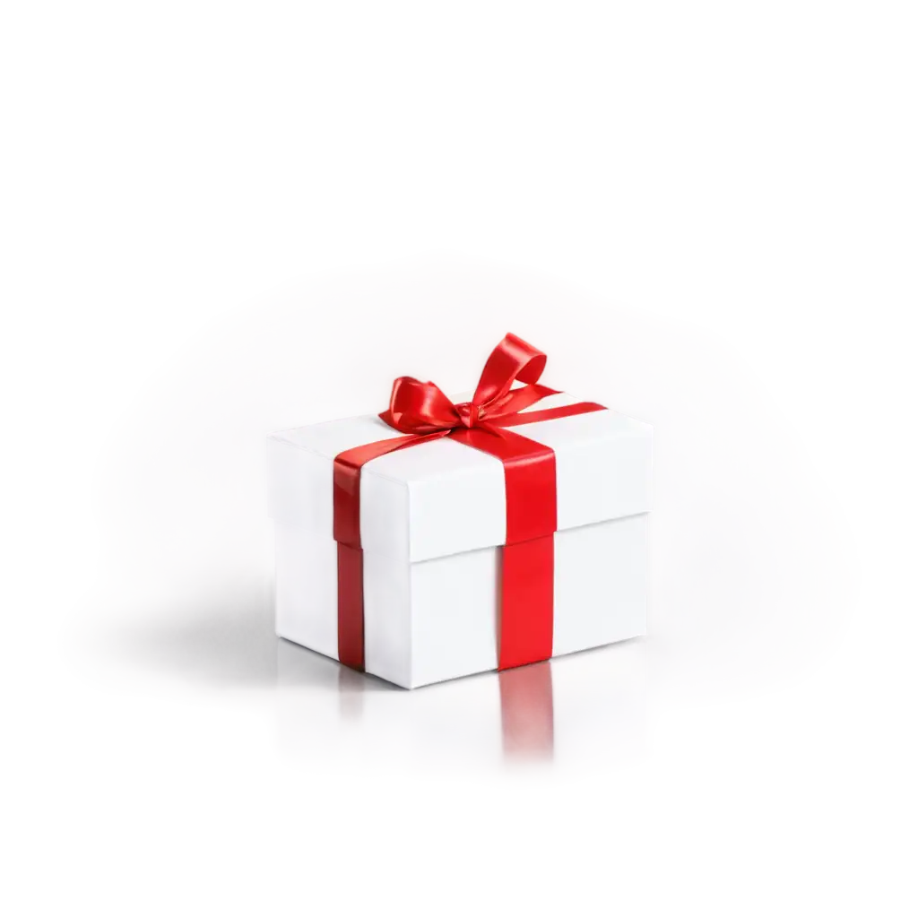 Shiny-White-Gift-Box-with-Red-Ribbon-PNG-HighQuality-Transparent-Image-with-Reflection-Shadow-Effects