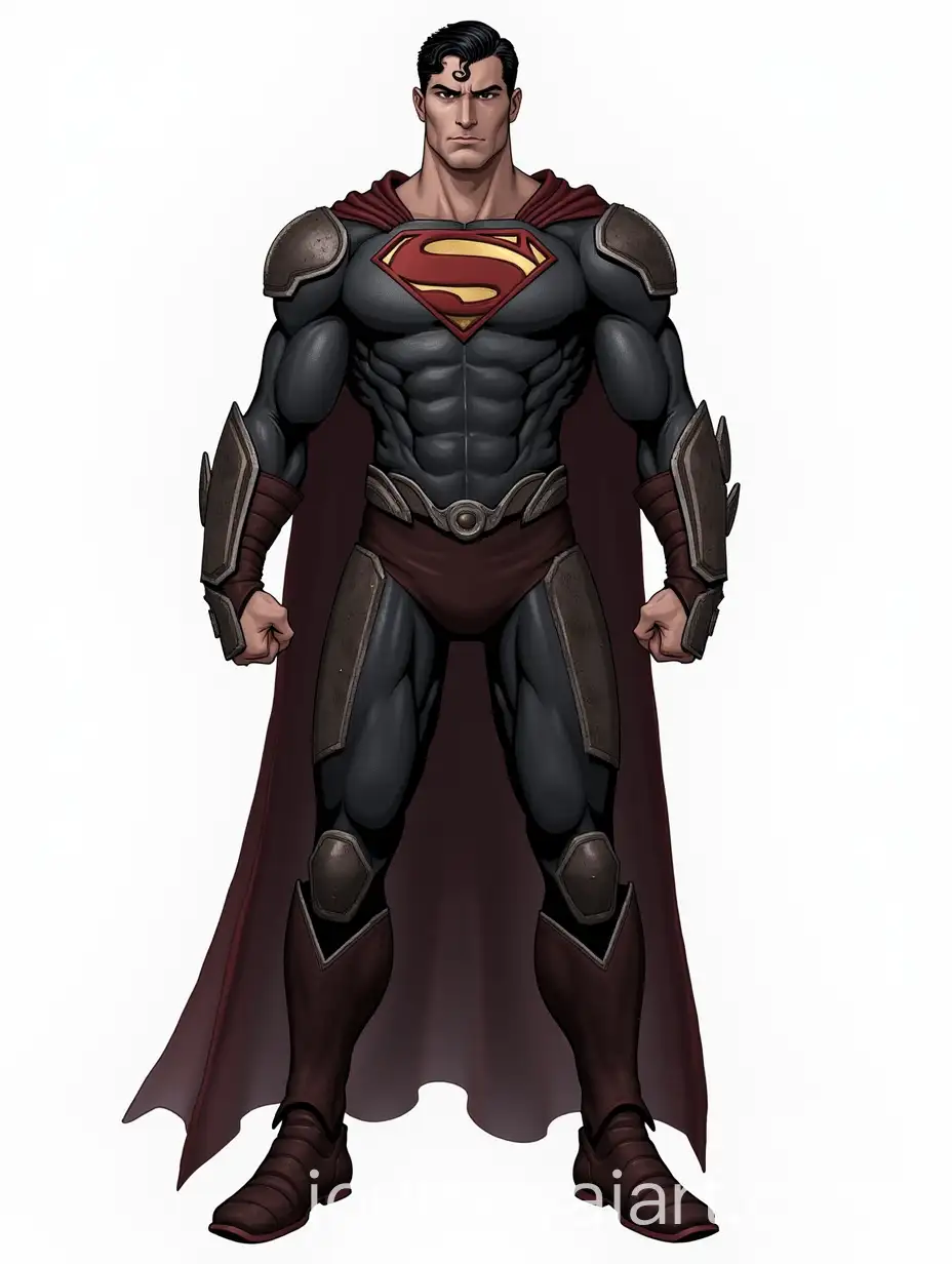 Defiant-House-of-Var-Superman-in-Dark-Gray-and-Maroon-Armor