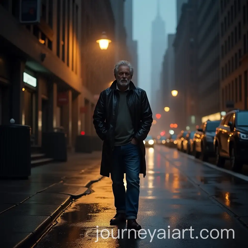 Man-in-a-Long-Leather-Jacket-on-a-Damp-New-York-Street-After-Rain