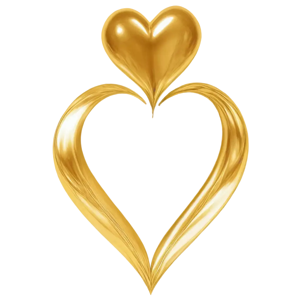 Cuore-oro-pieno-PNG-Image-Elegance-and-Versatility-in-Digital-Art