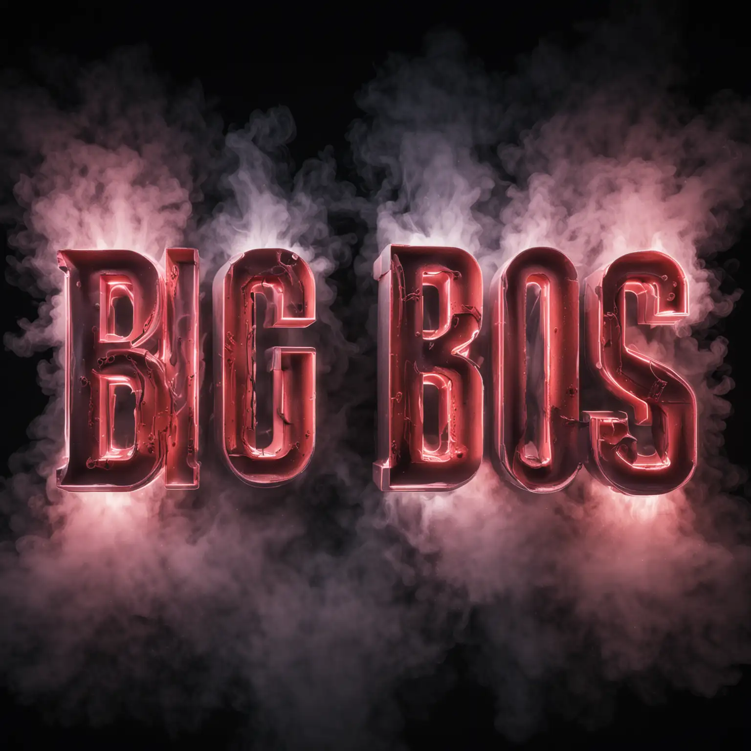 Neon-BIG-BOSS-NFT-Text-on-Black-Background-with-Fog-and-Backlighting