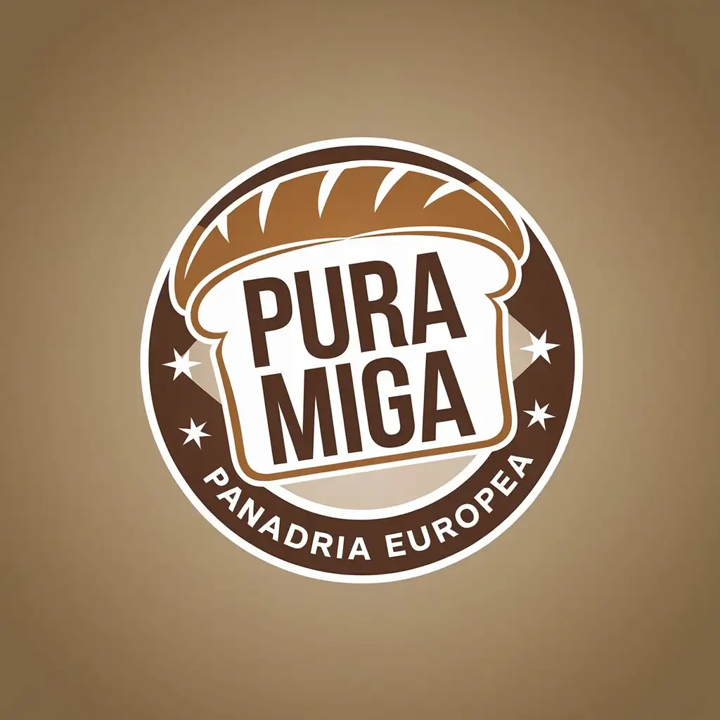 LOGO Design for PURA MIGA Fresh Modern Bread Company with Slice of Bread Symbol