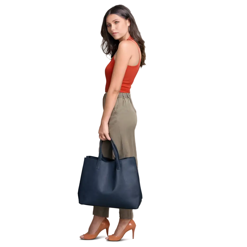 Beautiful-Lady-with-Bag-PNG-Image-HighQuality-and-Versatile-Graphic-Design-Element