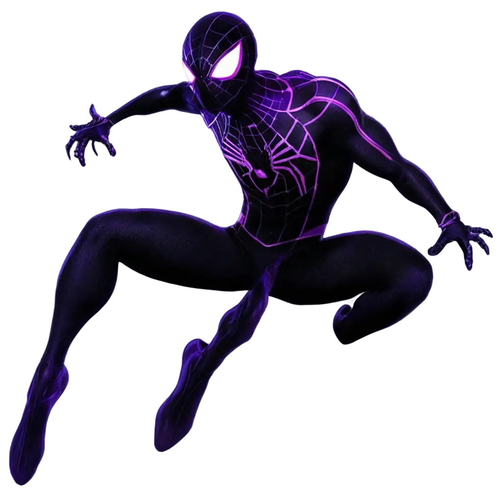 Black-and-Purple-Spiderman-PNG-Image-Unique-Twist-on-a-Classic-Superhero