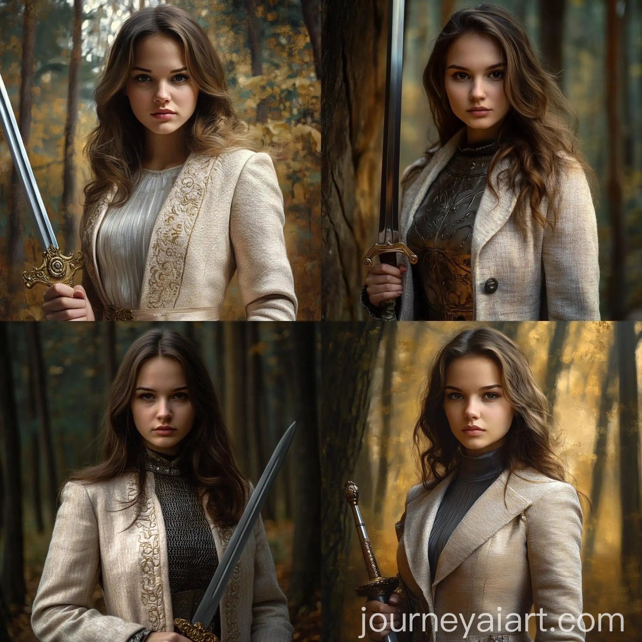 Aristocrat-Woman-in-Luxurious-Armor-with-Contemptuous-Sword