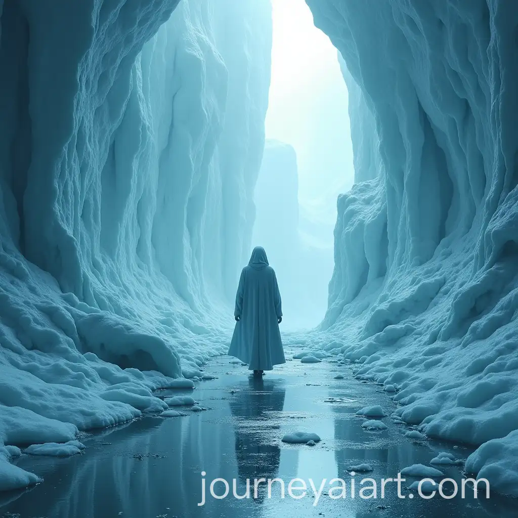 Character-Confrontation-in-a-Mirrored-Ice-Environment
