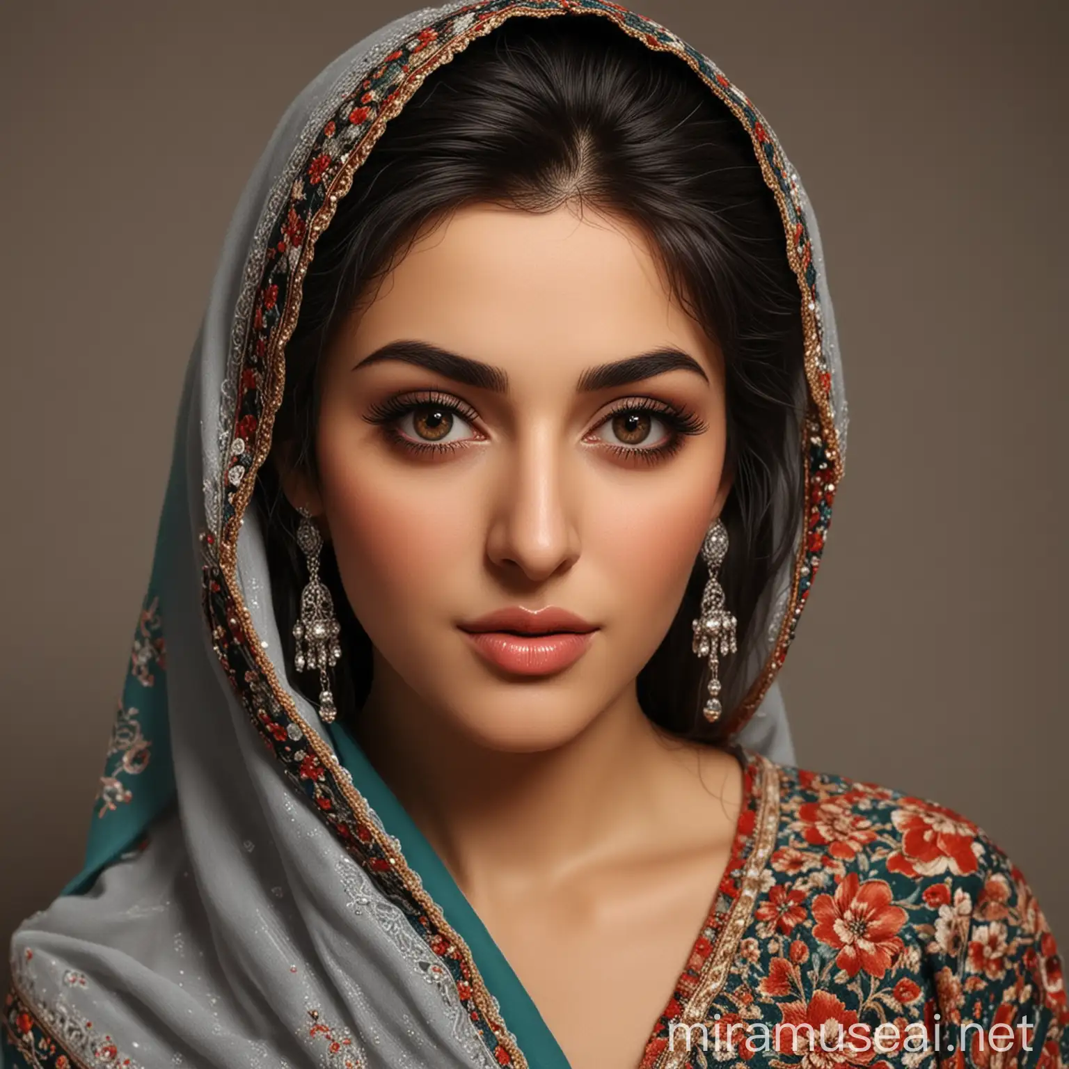 Portrait of a Realistic Iranian Attractive Lady