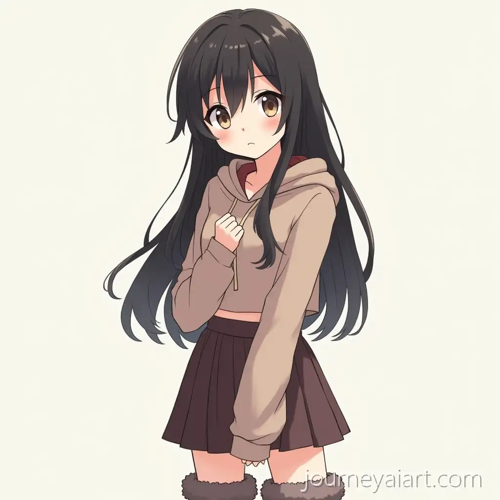 Anime-Boy-with-Long-Black-Hair-andAnime-boy-in-hoodie-Cropped-Hoodie-in-Pleated-Skirt-and-Furry-Boots