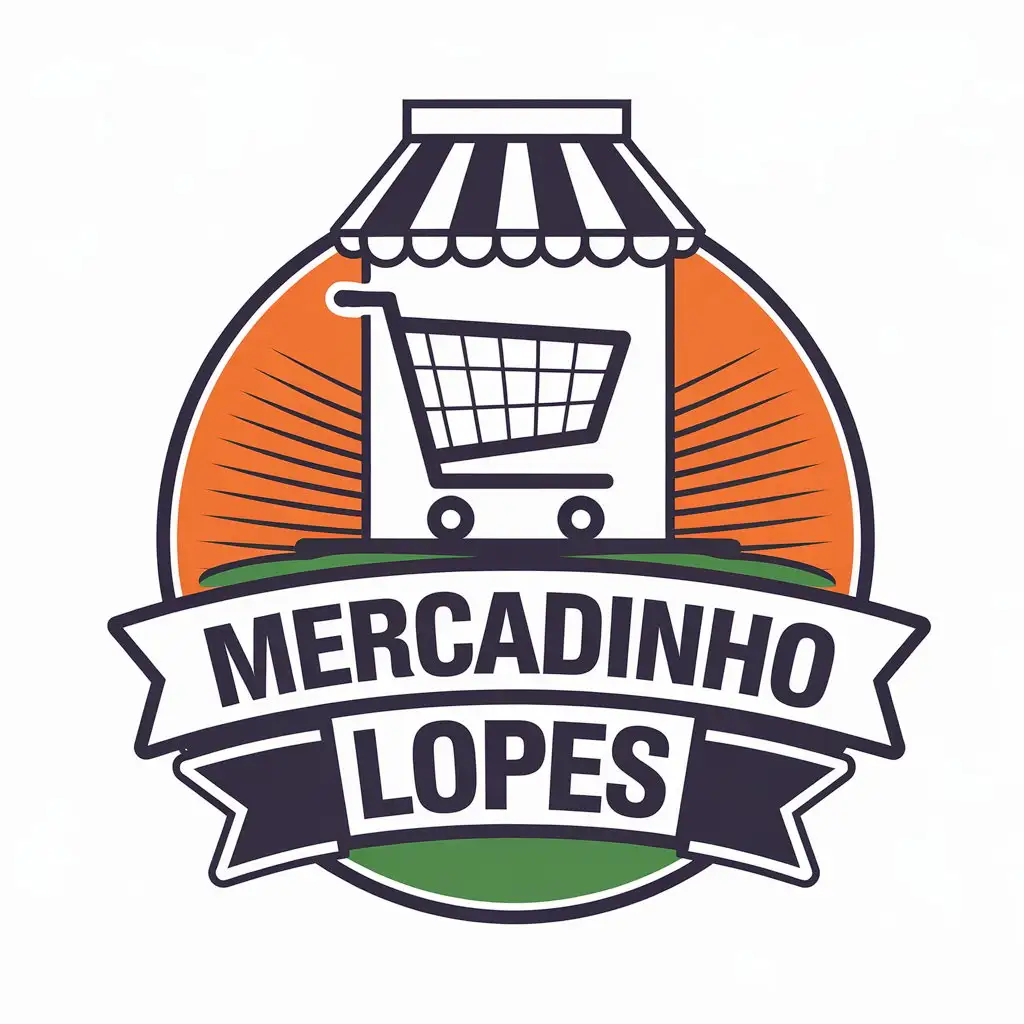 LOGO Design for Mercadinho Lopes Supermarket Retail Trade Emblem with a Modern Touch