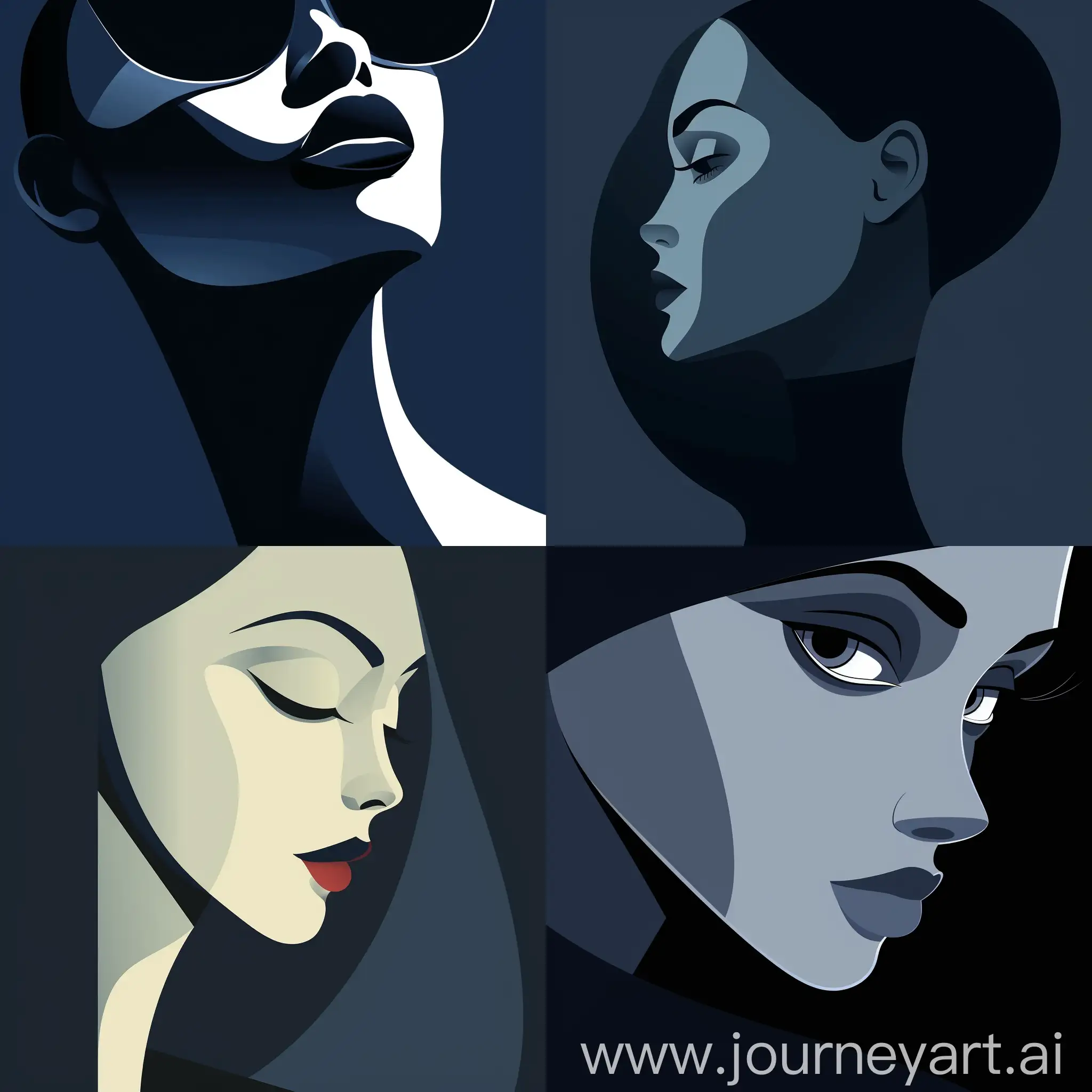 Vector-Character-Woman-Illustration-in-Minimalist-Style-Inspired-by-Rick-Owens-and-Matt-Bors