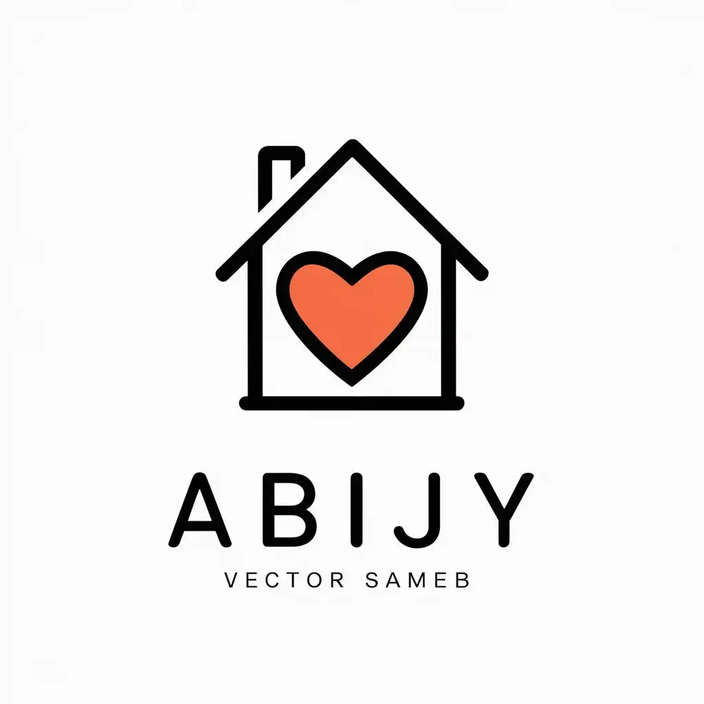 LOGO-Design-for-Abijy-Minimalistic-Vector-Logo-with-Home-Paintbrush-and-Heart-Symbols