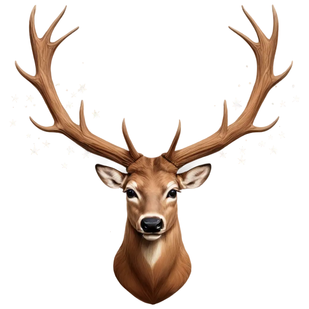 deer face layout , constellation stars, lines geometry , HDR, 4k