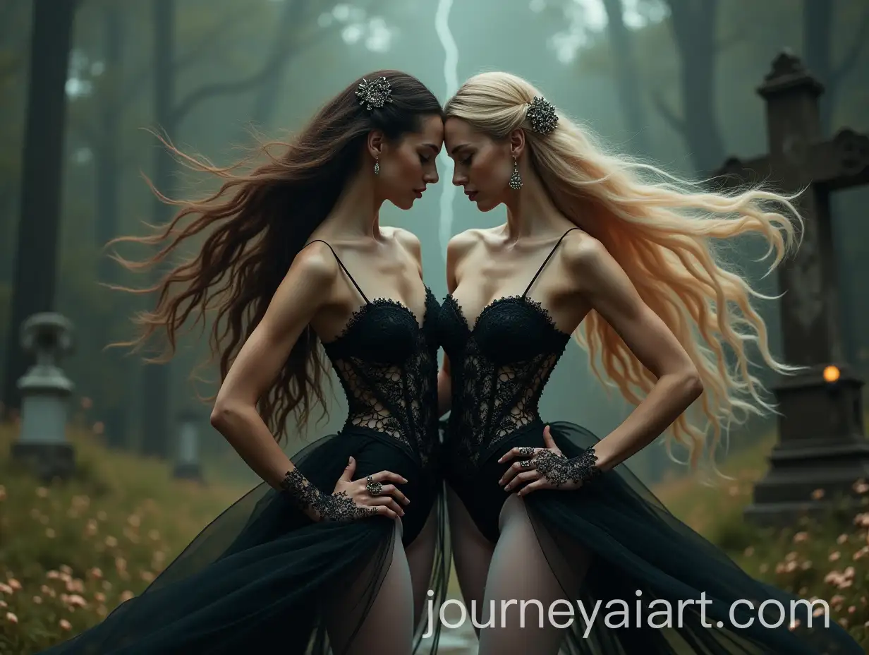 Elegant-Mythical-Ballerinas-in-Lace-Leotards-and-Crystals