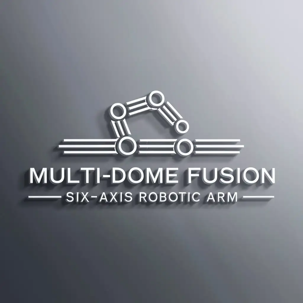 LOGO-Design-for-MultiDome-Fusion-SixAxis-Robotic-Arm-Mechanical-Arm-Tracks-Theme