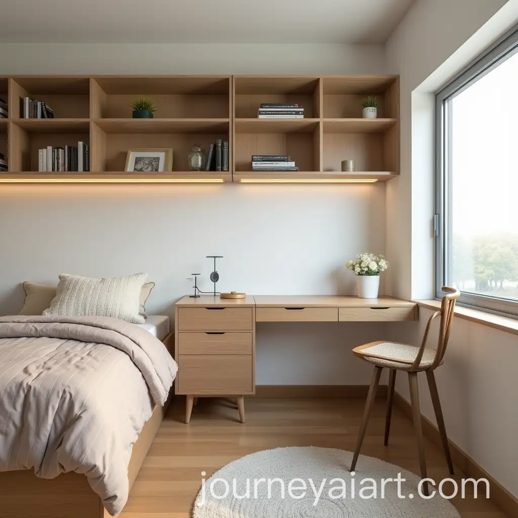 Modern-Bedroom-with-Two-Desks-and-Single-Bed