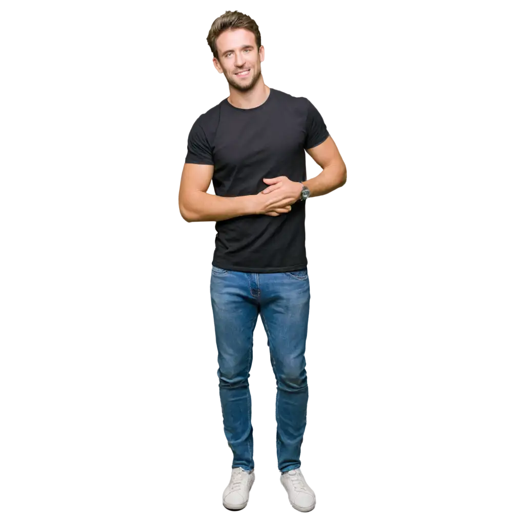 Handsome-Australian-Man-in-Black-Shirt-and-Blue-Jeans-PNG-Image-HighQuality-Visual-Representation