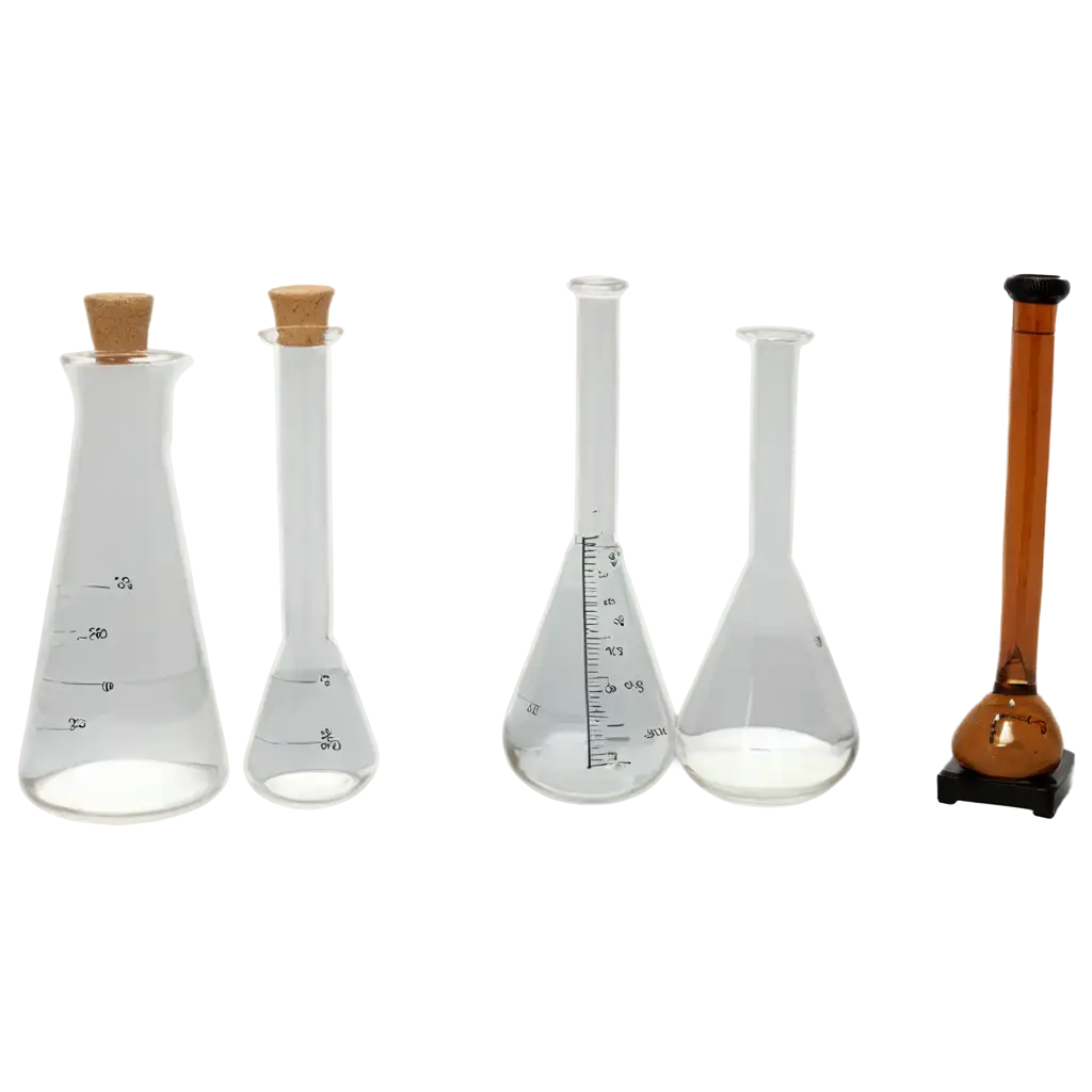 Draw test tubes, beakers, pharmacy scales