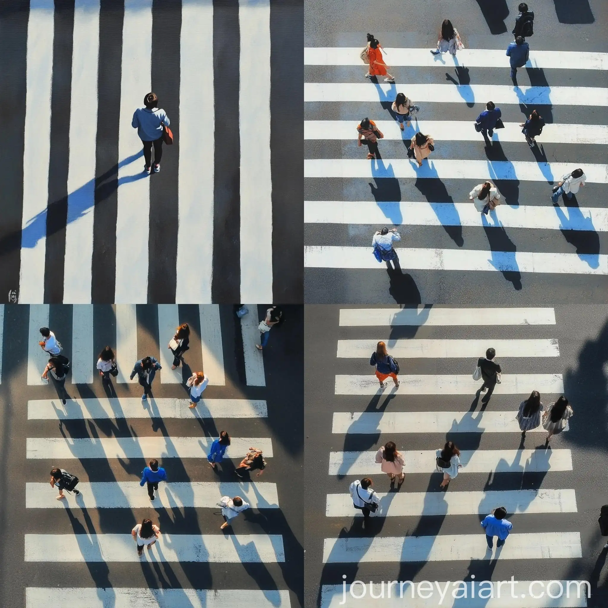Top-View-of-Human-Crossing-Zebra-Crossing-in-Broad-Daylight
