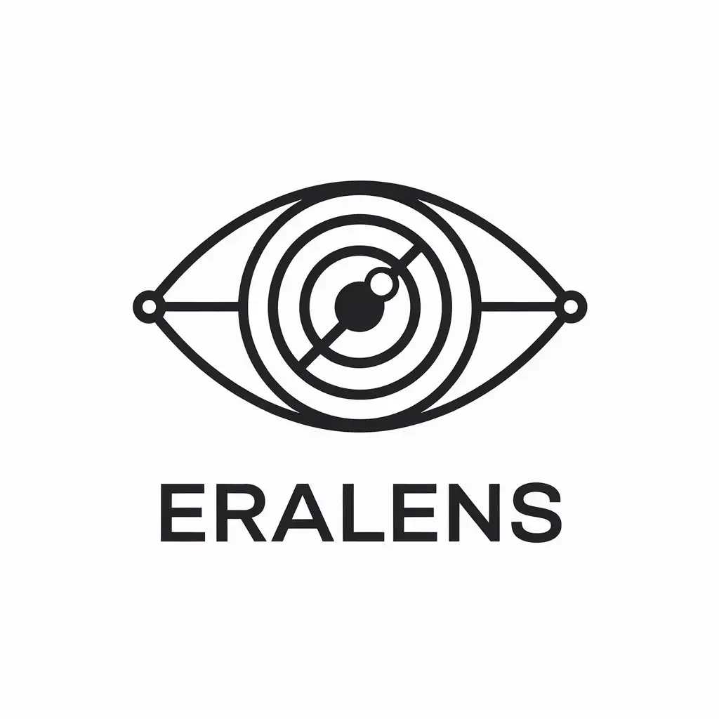 LOGO Design for Eralens Technology Eye Research Symbol with Minimalistic Style for the Tech Industry