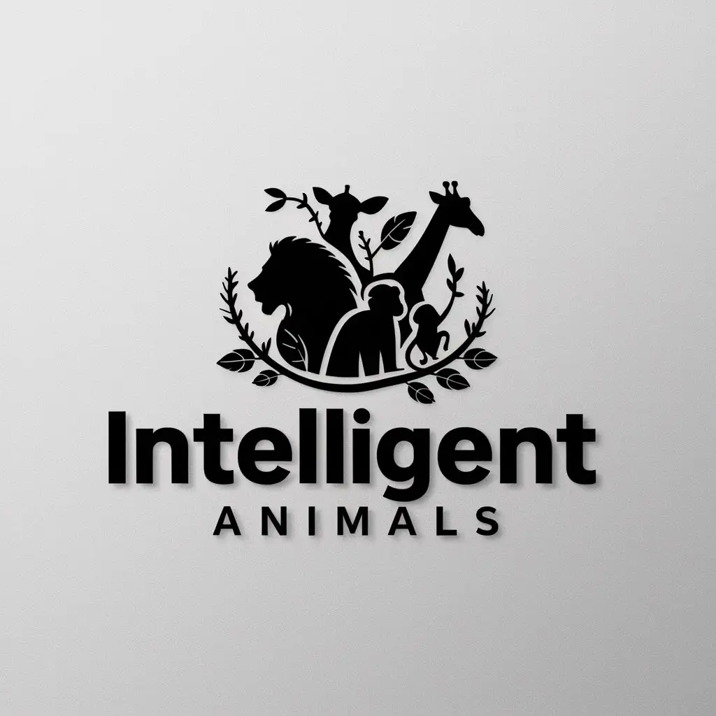 LOGO Design for IntelligentAnimals Vector Logo with Animals and Jungle Theme for Pet Industry