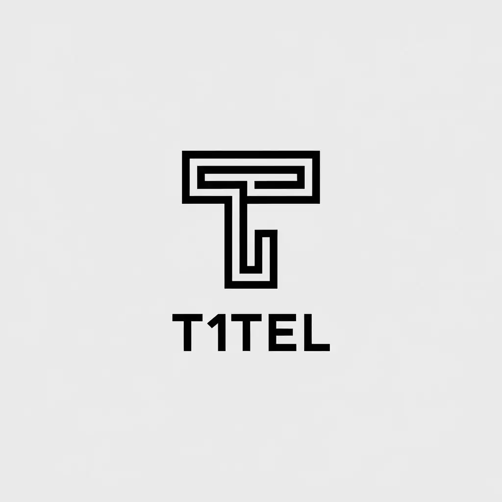 a vector logo design,with the text "T1TEL", main symbol:T,Minimalistic,be used in Finance industry,clear background